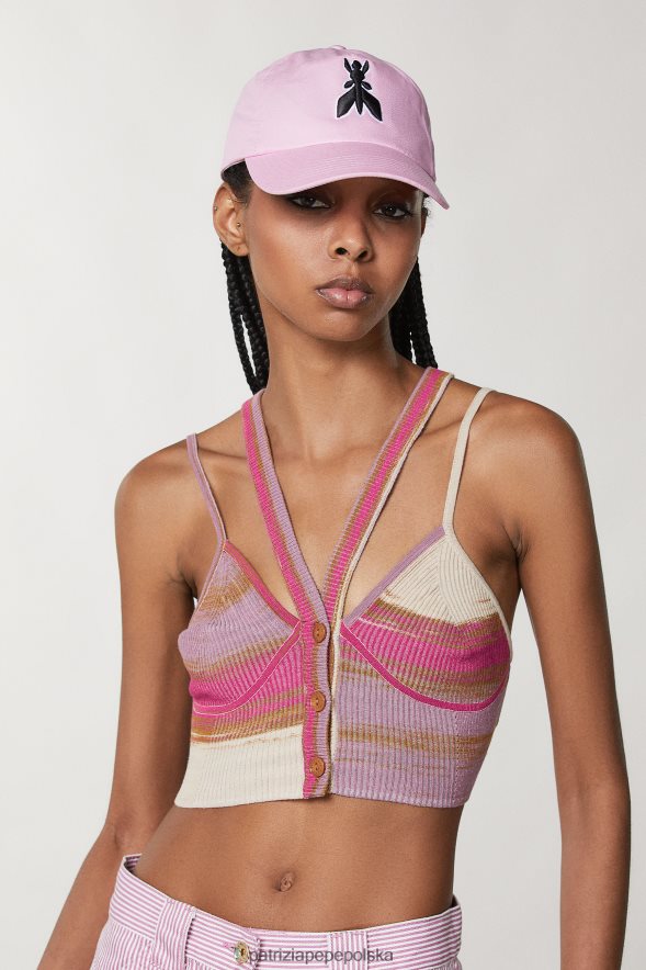 akcesorium Patrizia Pepe różowy kobiety latająca czapka z daszkiem 866488939