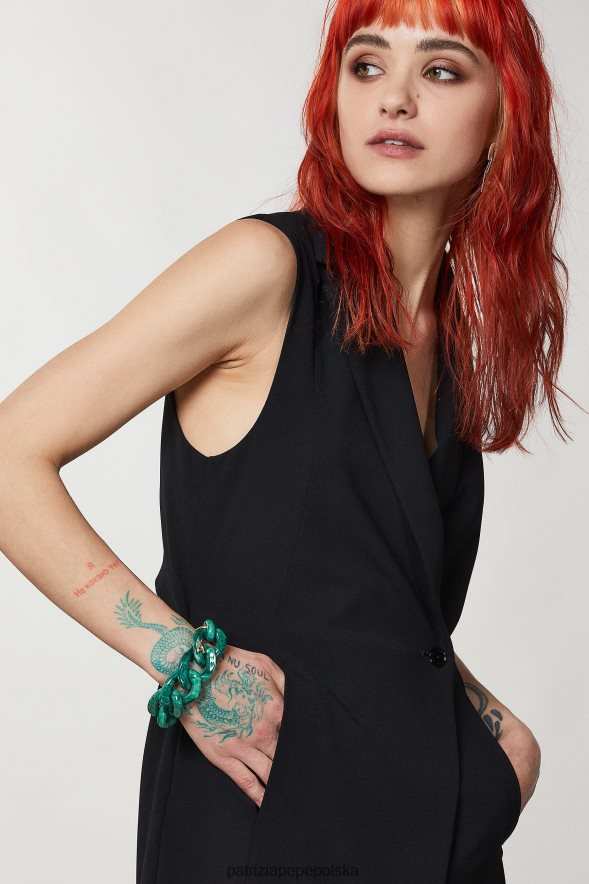 akcesorium Patrizia Pepe marmurkowa zieleń kobiety Bransoletka maxi z zielonego marmuru 866488951