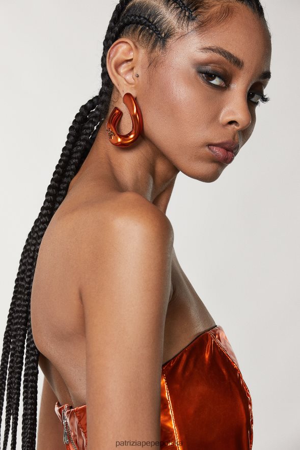 akcesorium Patrizia Pepe metalowy koral kobiety latające kolczyki 866488901