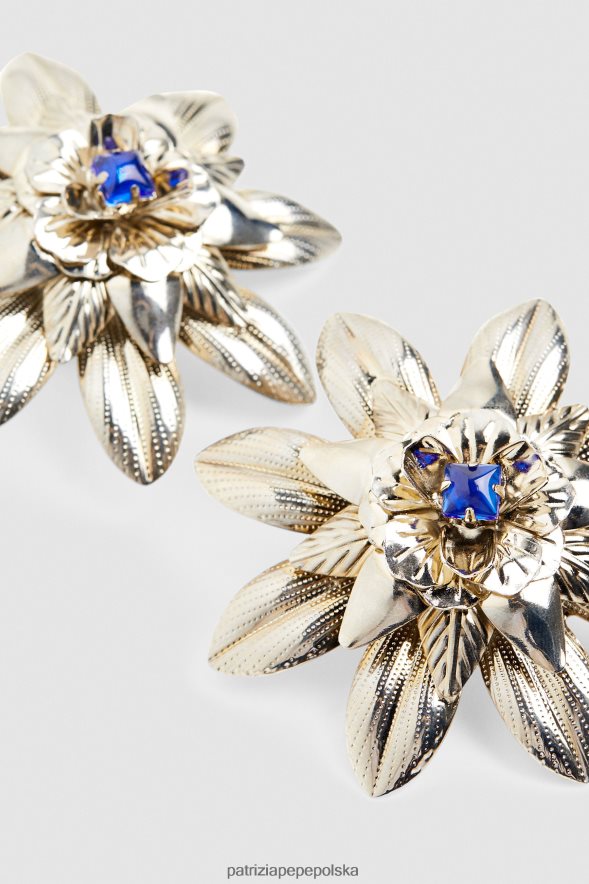 akcesorium Patrizia Pepe palladio i niebieski kryształ kobiety kolczyki z mosiądzu i kryształu 866488905