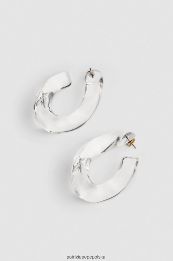 akcesorium Patrizia Pepe przezroczysty biały kobiety latające kolczyki 866488947
