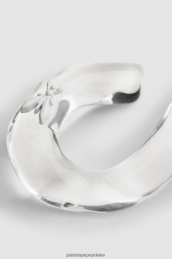 akcesorium Patrizia Pepe przezroczysty biały kobiety latające kolczyki 866488947