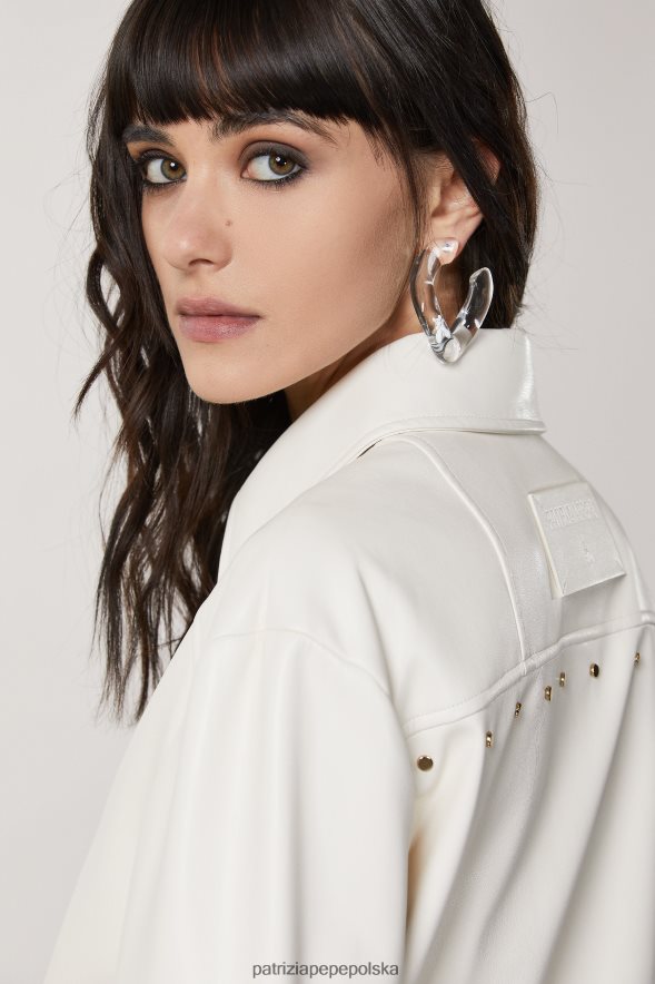 akcesorium Patrizia Pepe przezroczysty biały kobiety latające kolczyki 866488947