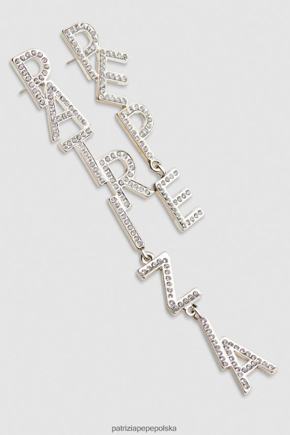 akcesorium Patrizia Pepe srebro/kryształ kobiety kolczyki z mosiądzu i kryształu 866488999