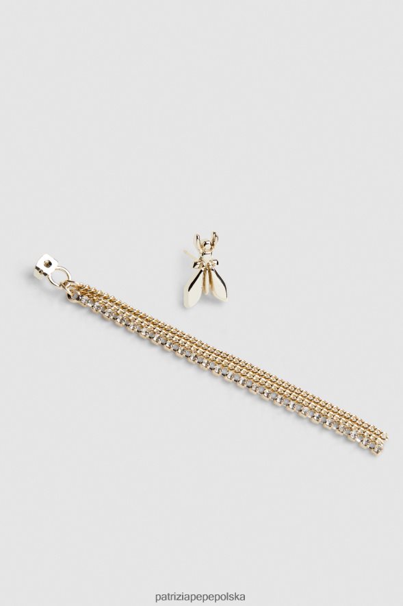 akcesorium Patrizia Pepe złoty kryształ kobiety kolczyki z mosiądzu i szkła 866488917