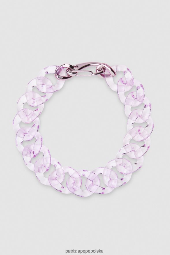 akcesorium Patrizia Pepe świeży liliowy kobiety naszyjnik z łańcuszka 866488894