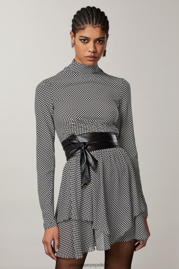 akcesorium Patrizia Pepe Nero kobiety miękki pasek z wysokim stanem 866488967