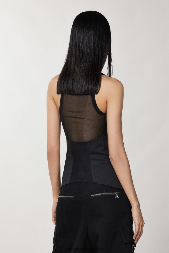akcesorium Patrizia Pepe Nero kobiety stanik gabardynowy 866488960