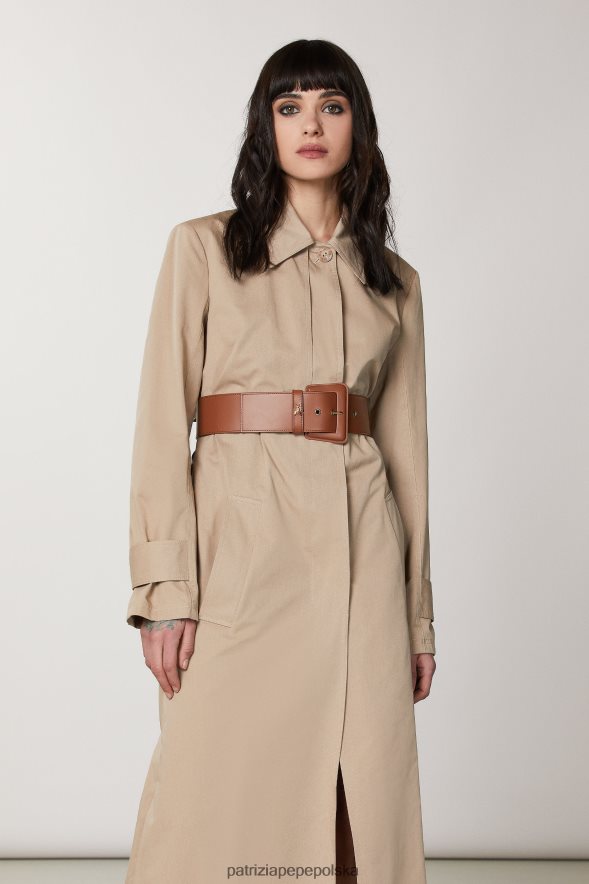 akcesorium Patrizia Pepe nowe cuoio kobiety skórzany pasek z wysokim stanem 866488964