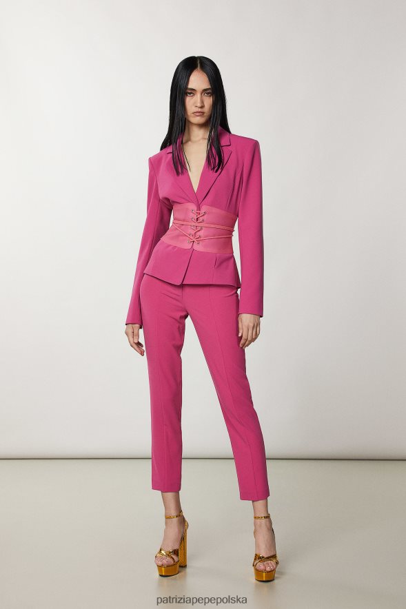 akcesorium Patrizia Pepe wiśniowy róż kobiety gorset 866488956