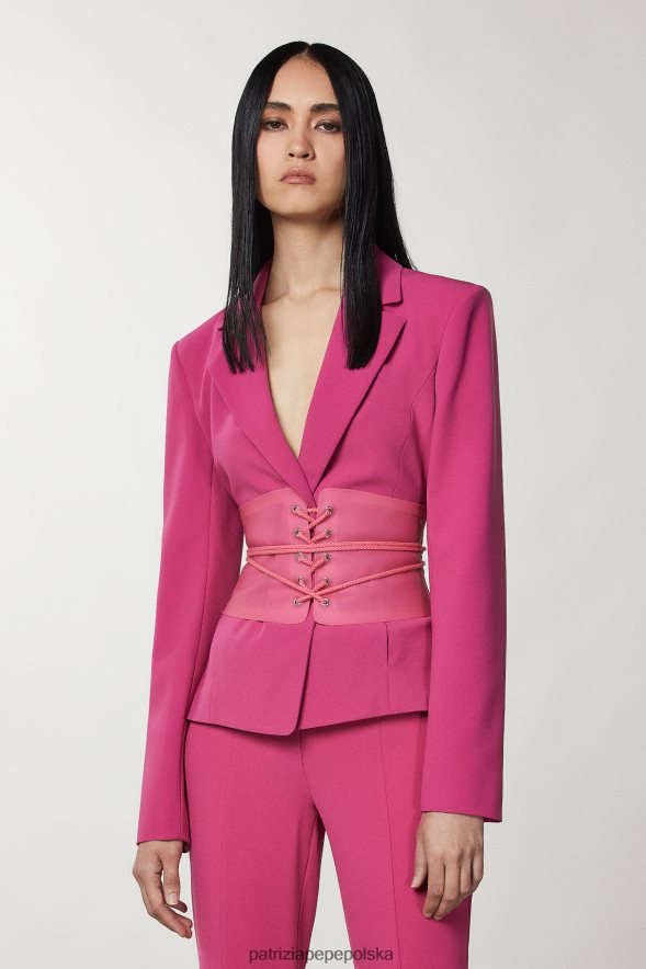 akcesorium Patrizia Pepe wiśniowy róż kobiety gorset 866488956