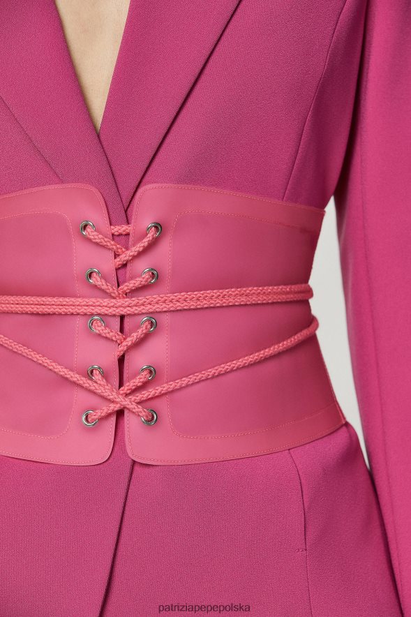 akcesorium Patrizia Pepe wiśniowy róż kobiety gorset 866488956