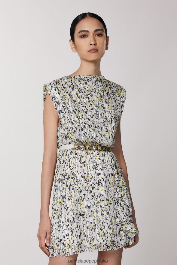 akcesorium Patrizia Pepe złamana biel kobiety złoty pasek maxi na łańcuszku 866488968