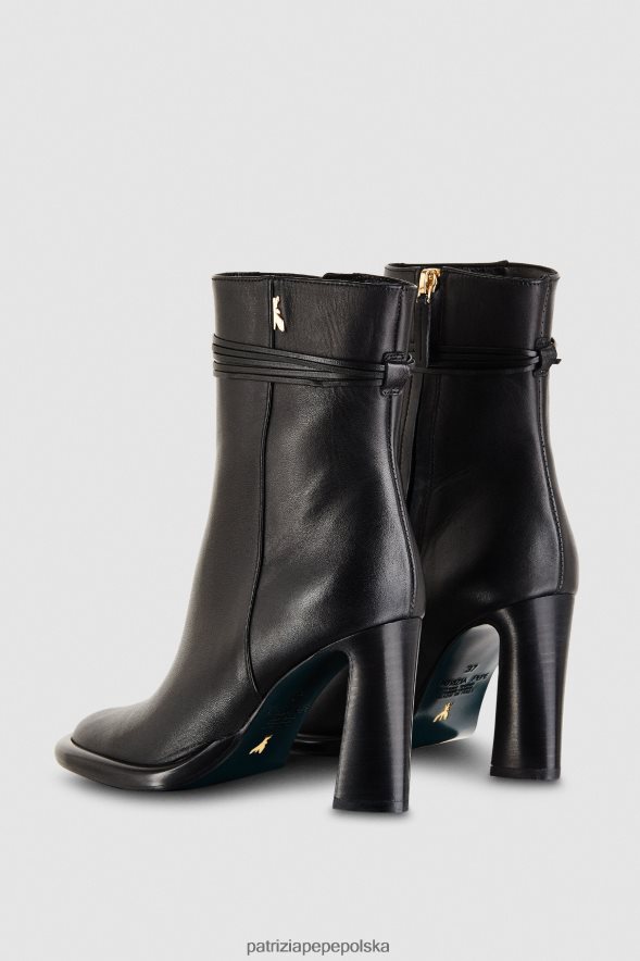 obuwie Patrizia Pepe Nero kobiety zapinane na zamek skórzane botki 866488845