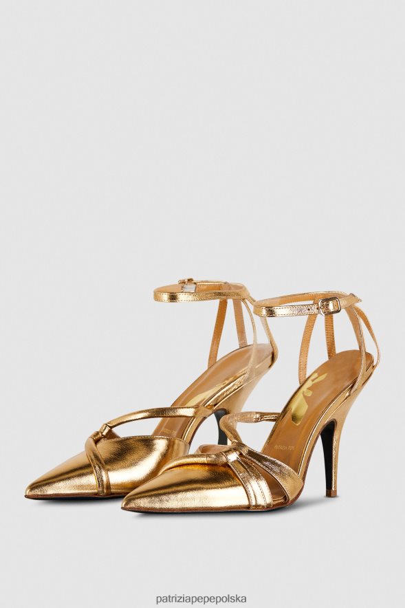 obuwie Patrizia Pepe złoto słoneczne kobiety czółenka na obcasie 866488836
