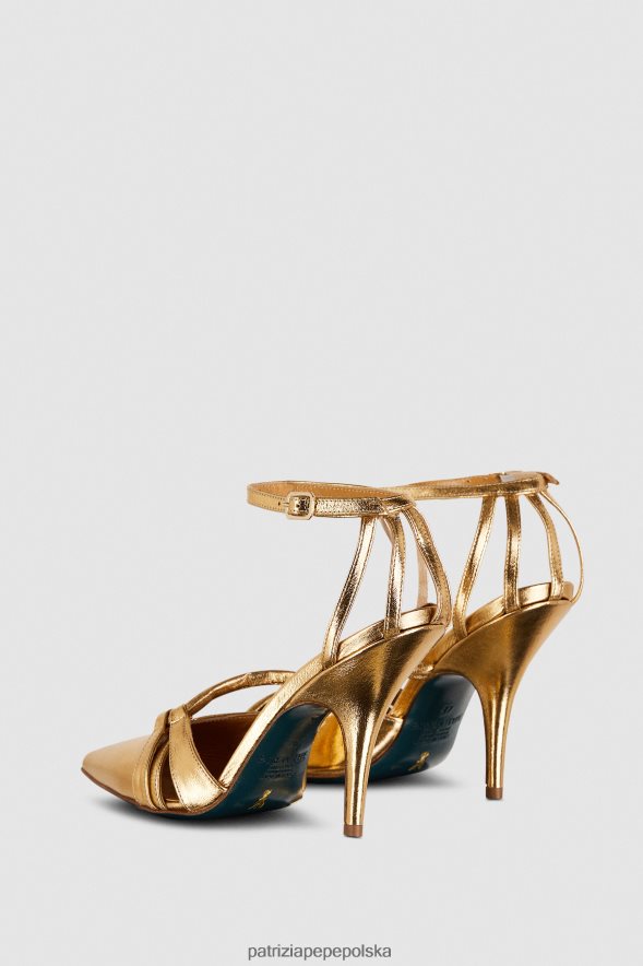 obuwie Patrizia Pepe złoto słoneczne kobiety czółenka na obcasie 866488836