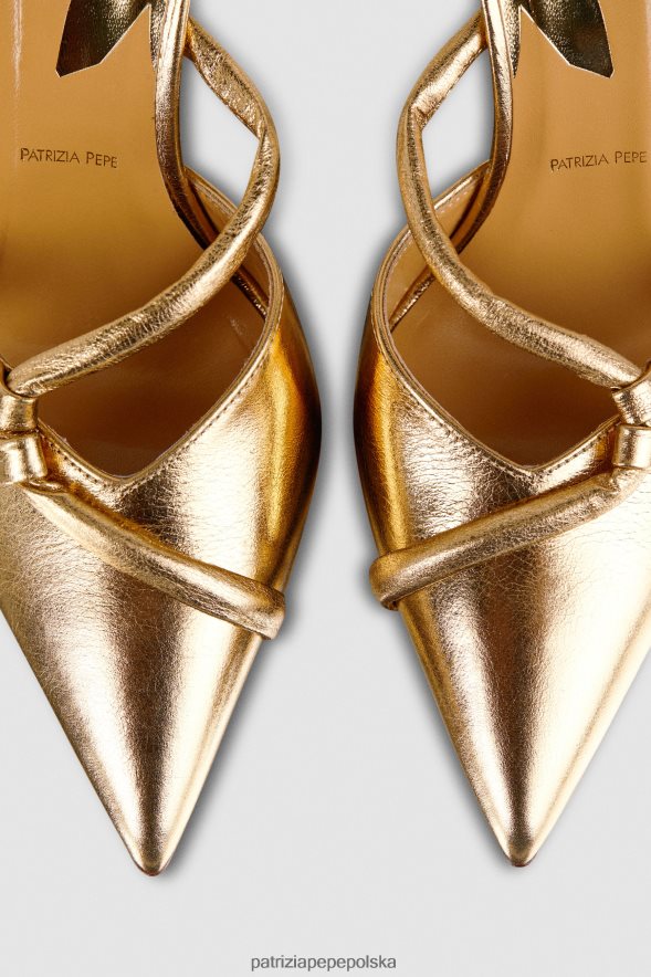 obuwie Patrizia Pepe złoto słoneczne kobiety czółenka na obcasie 866488836