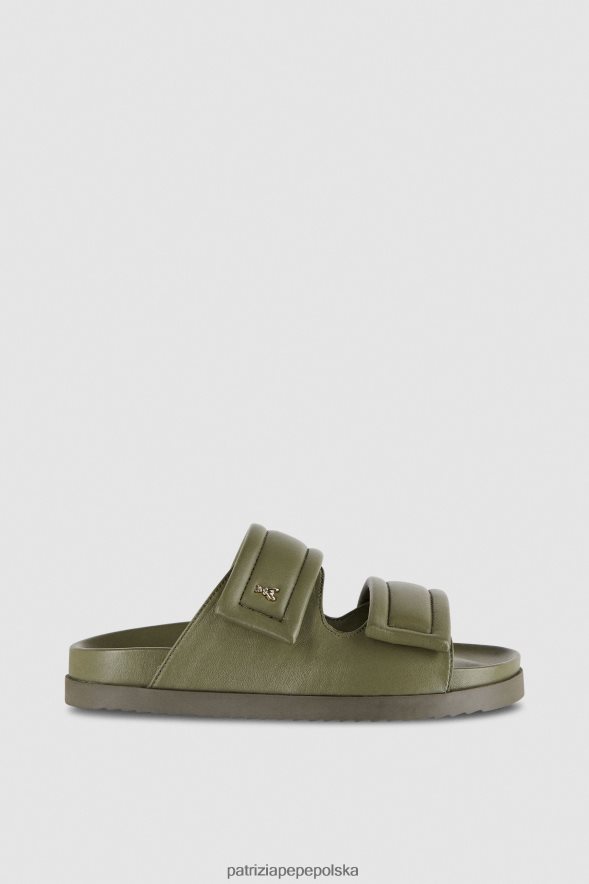 obuwie Patrizia Pepe szałwia zielona kobiety latające kapcie 866488857