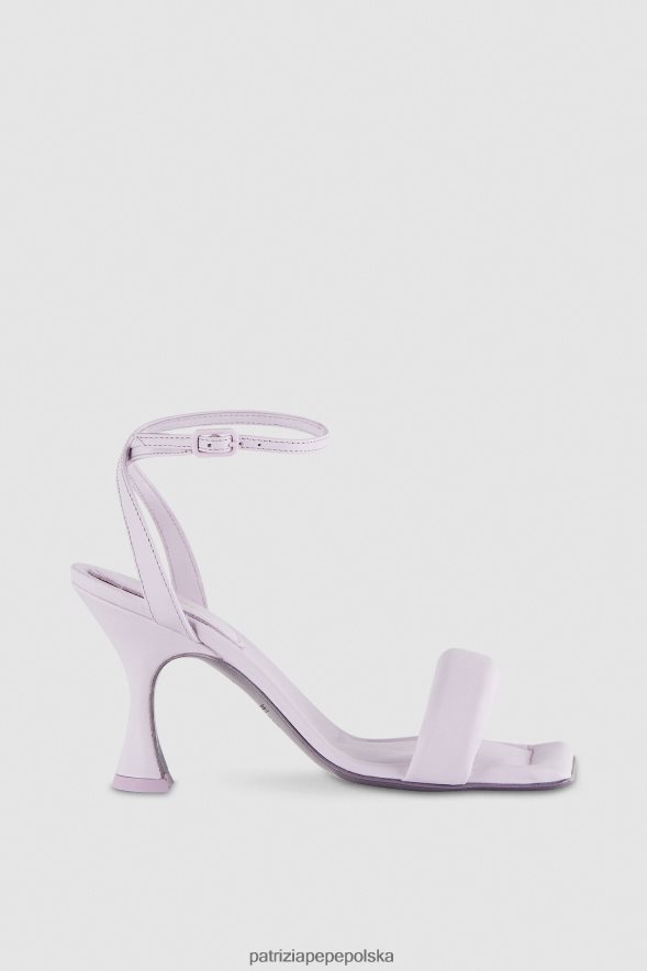 obuwie Patrizia Pepe świeży liliowy kobiety kwadratowe monochromatyczne sandały 866488870
