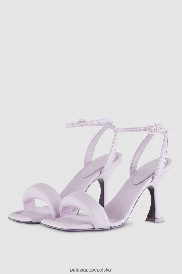 obuwie Patrizia Pepe świeży liliowy kobiety kwadratowe monochromatyczne sandały 866488870