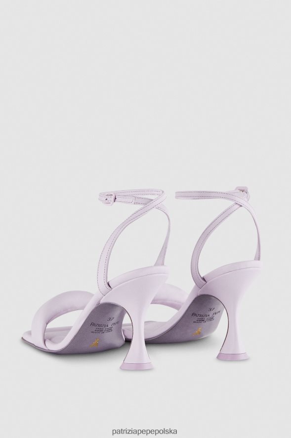 obuwie Patrizia Pepe świeży liliowy kobiety kwadratowe monochromatyczne sandały 866488870