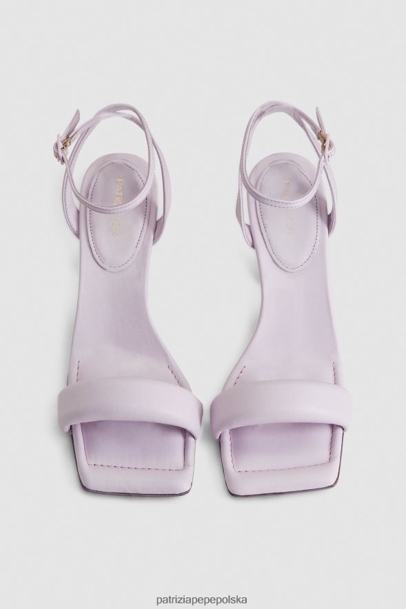 obuwie Patrizia Pepe świeży liliowy kobiety kwadratowe monochromatyczne sandały 866488870