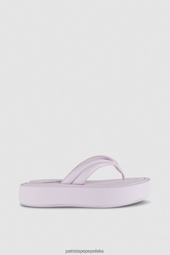 obuwie Patrizia Pepe świeży liliowy kobiety sandały z klapkami 866488860