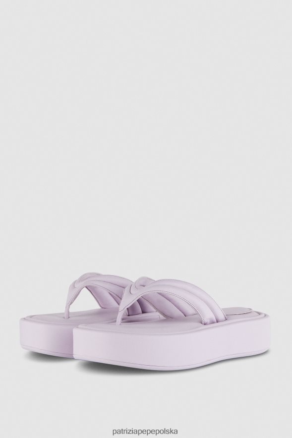 obuwie Patrizia Pepe świeży liliowy kobiety sandały z klapkami 866488860