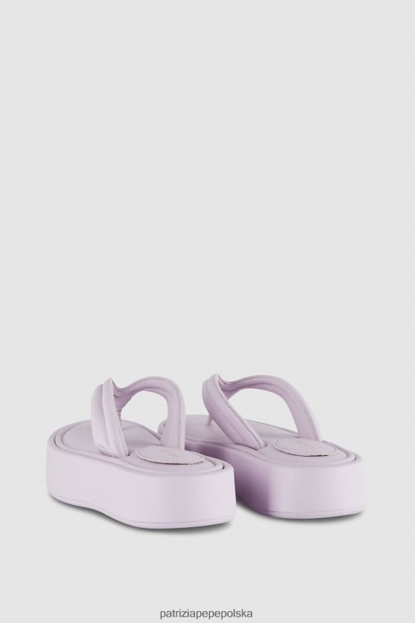 obuwie Patrizia Pepe świeży liliowy kobiety sandały z klapkami 866488860