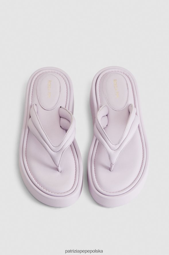 obuwie Patrizia Pepe świeży liliowy kobiety sandały z klapkami 866488860