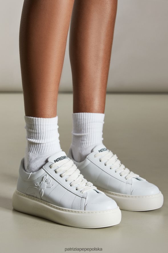 obuwie Patrizia Pepe totalna biel kobiety Trampki Pepe Fly 866488842