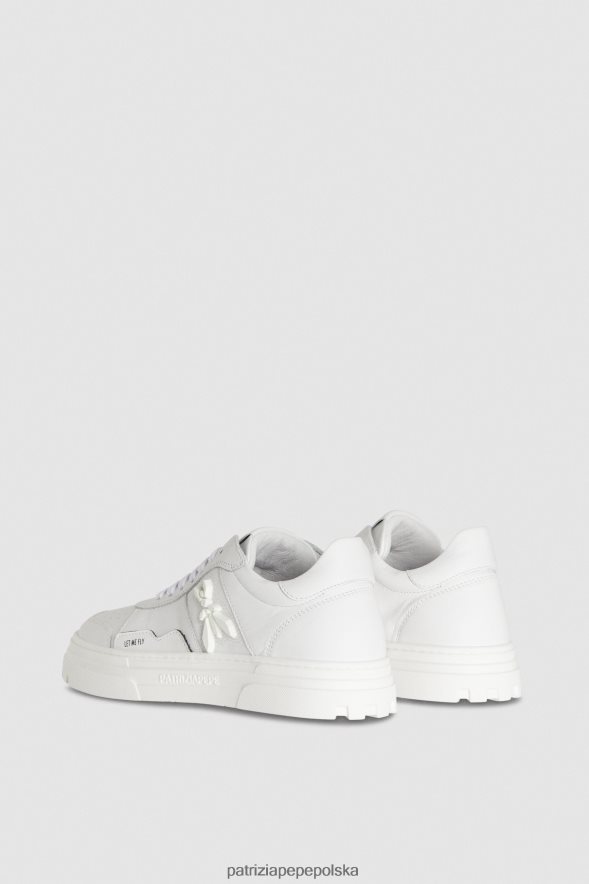 obuwie Patrizia Pepe złamana biel kobiety trampki Pepe 866488841