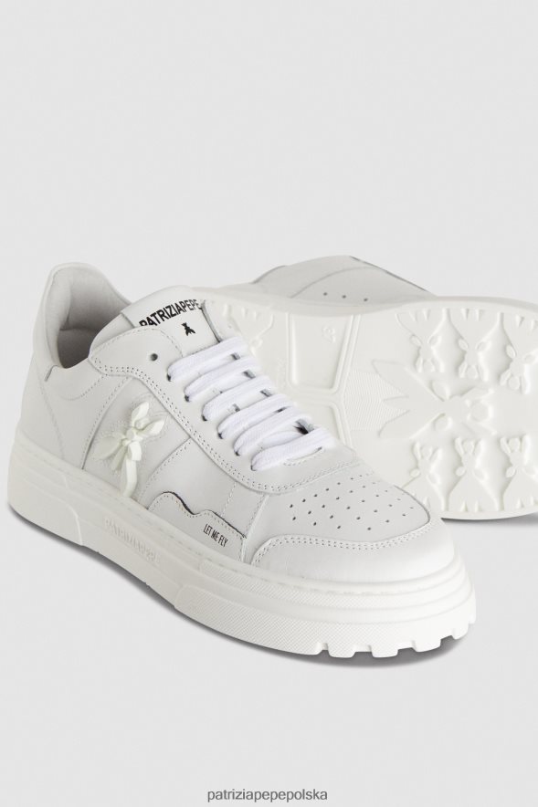 obuwie Patrizia Pepe złamana biel kobiety trampki Pepe 866488841