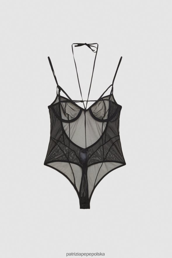 strój Patrizia Pepe Nero kobiety tiulowe body 866488357
