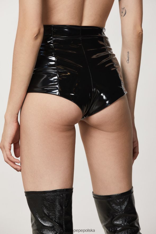strój Patrizia Pepe Nero kobiety winylowe spodenki culotte 86648842