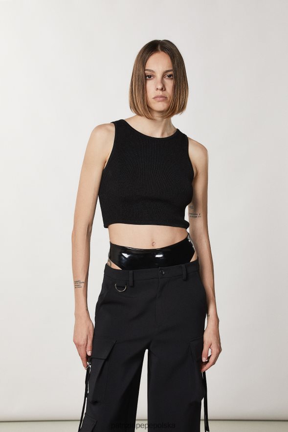 strój Patrizia Pepe Nero kobiety zwykłe majtki winylowe 86648843