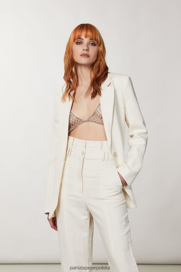 strój Patrizia Pepe pościel biała kobiety halka z wysokim stanem 866488233