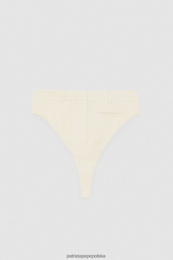 strój Patrizia Pepe pościel biała kobiety halka z wysokim stanem 866488233