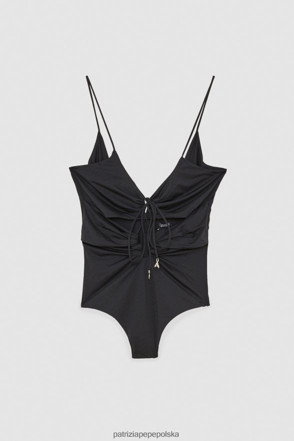 strój Patrizia Pepe Nero kobiety tkany jednoczęściowy kostium kąpielowy 866488181