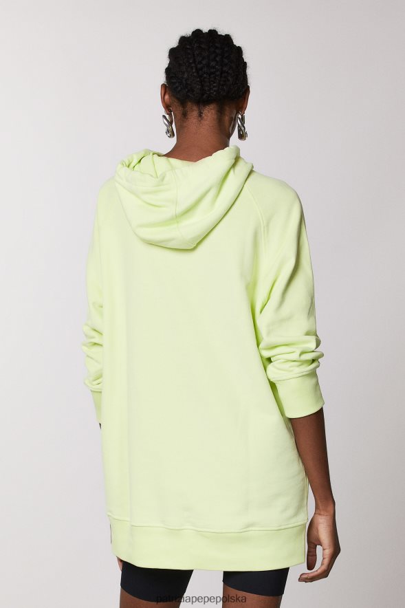 strój Patrizia Pepe słoneczna limonka kobiety oversize’owa bluza z kapturem 866488420