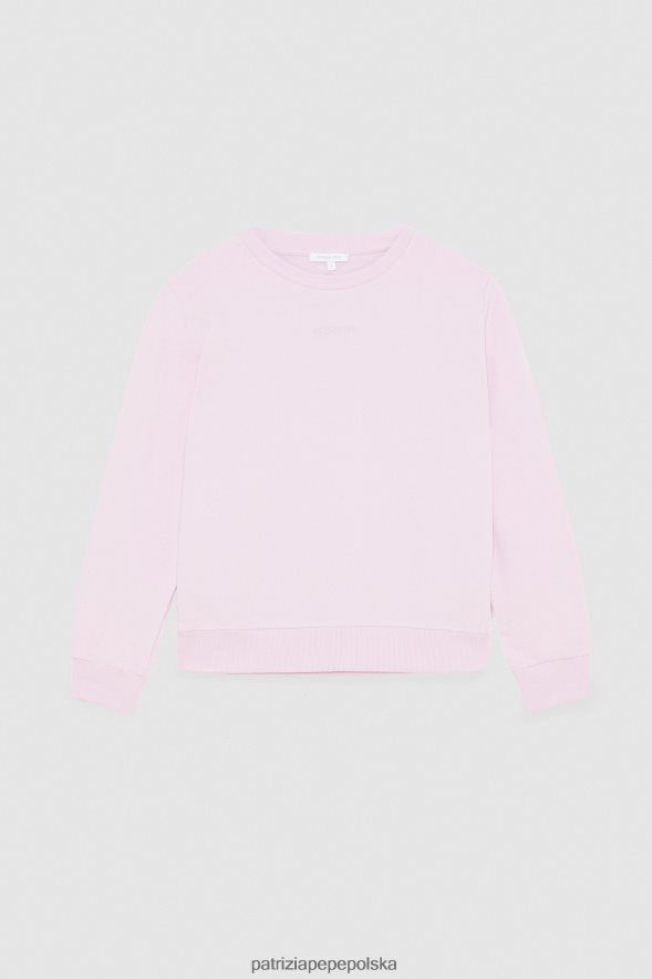 strój Patrizia Pepe świeży liliowy kobiety bluza z detalami z piór 866488475