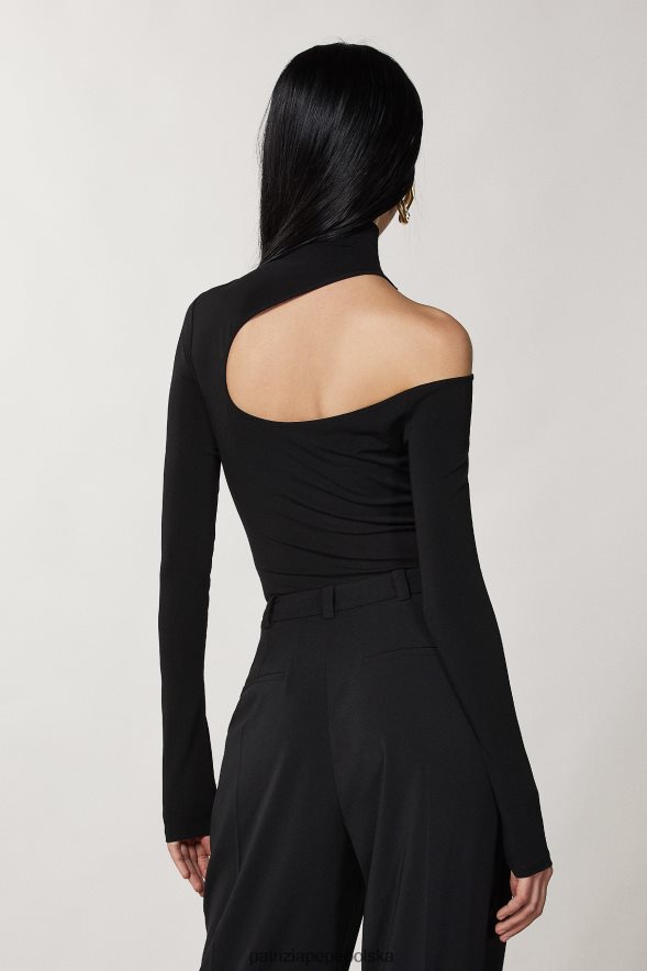 strój Patrizia Pepe Nero kobiety cienki sweterek z jerseyu 866488444