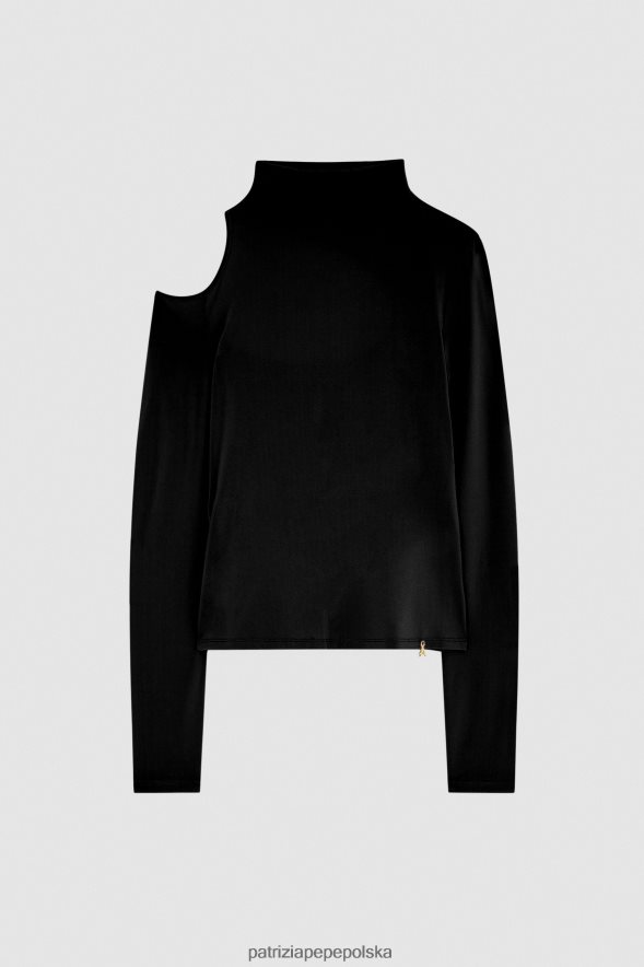 strój Patrizia Pepe Nero kobiety cienki sweterek z jerseyu 866488444