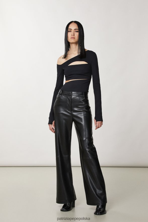 strój Patrizia Pepe Nero kobiety techniczny sweter z dżerseju 866488168