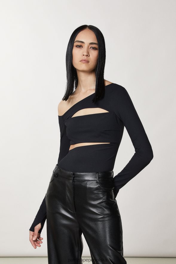 strój Patrizia Pepe Nero kobiety techniczny sweter z dżerseju 866488168