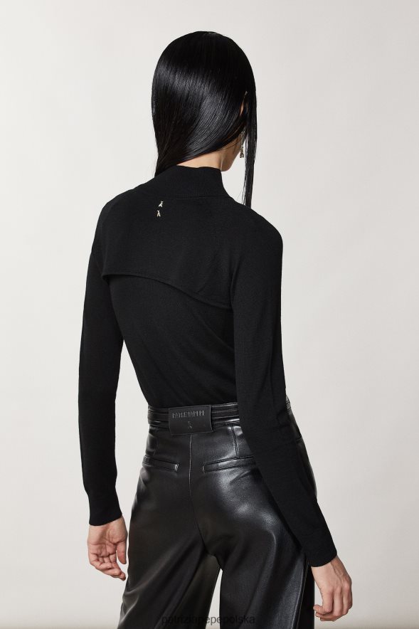 strój Patrizia Pepe Nero kobiety wełniane wzruszenie ramion 866488171