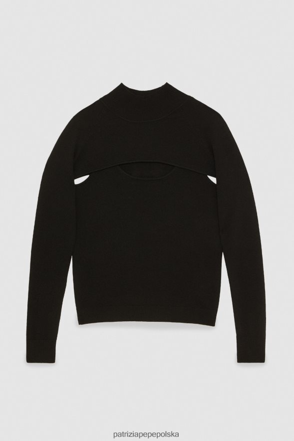 strój Patrizia Pepe Nero kobiety wełniane wzruszenie ramion 866488171