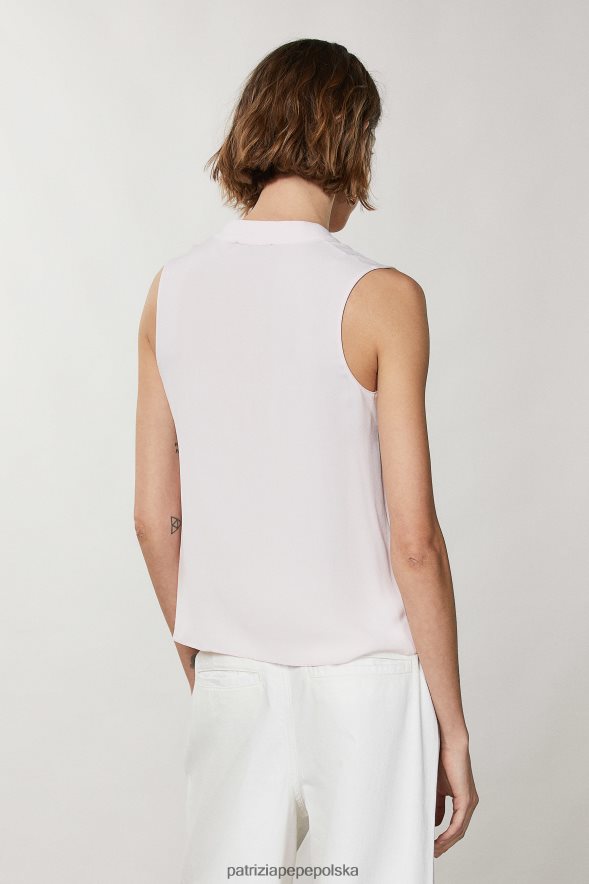 strój Patrizia Pepe różowawy nagi kobiety bluzka na ramiączkach 866488368