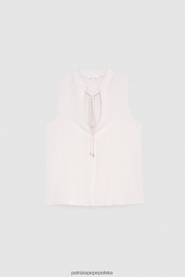 strój Patrizia Pepe różowawy nagi kobiety bluzka na ramiączkach 866488368