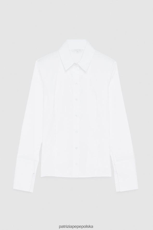 strój Patrizia Pepe Bianco Ottico kobiety koszula z długim rękawem 866488596